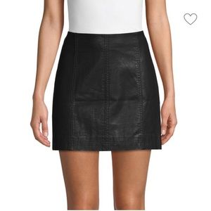 Free People Modern Femme Vegan Leather Mini Skirt